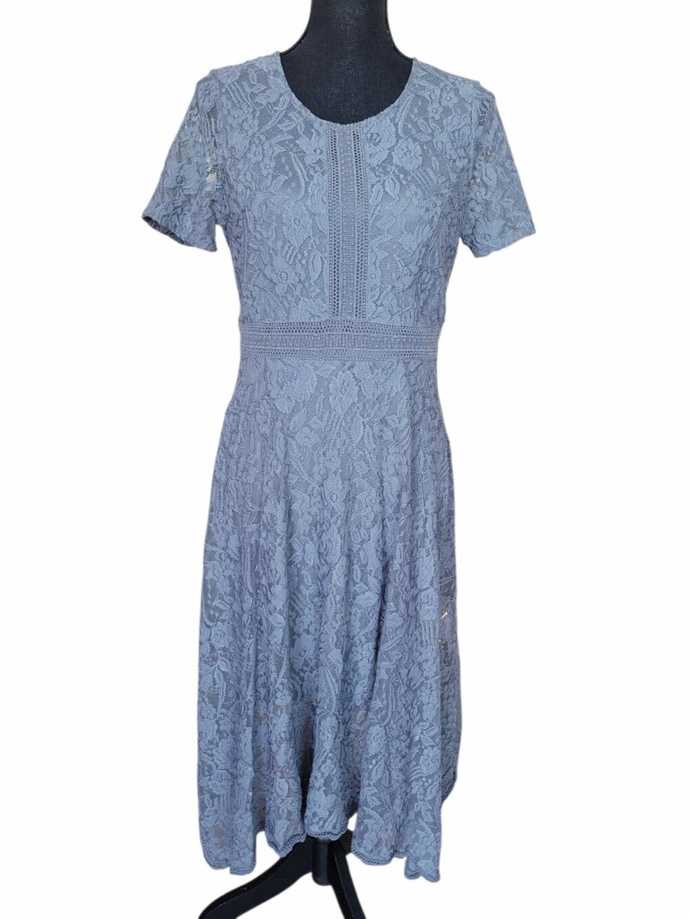 LC Lauren Conrad Dusty Blue Lace Embroidered Fairy Dress Women's Size 10
